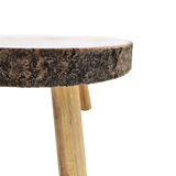 Baumscheibe auf Füßen Kerzentablett natur Baumrinde rund 20-26 cm Pflanzenständer