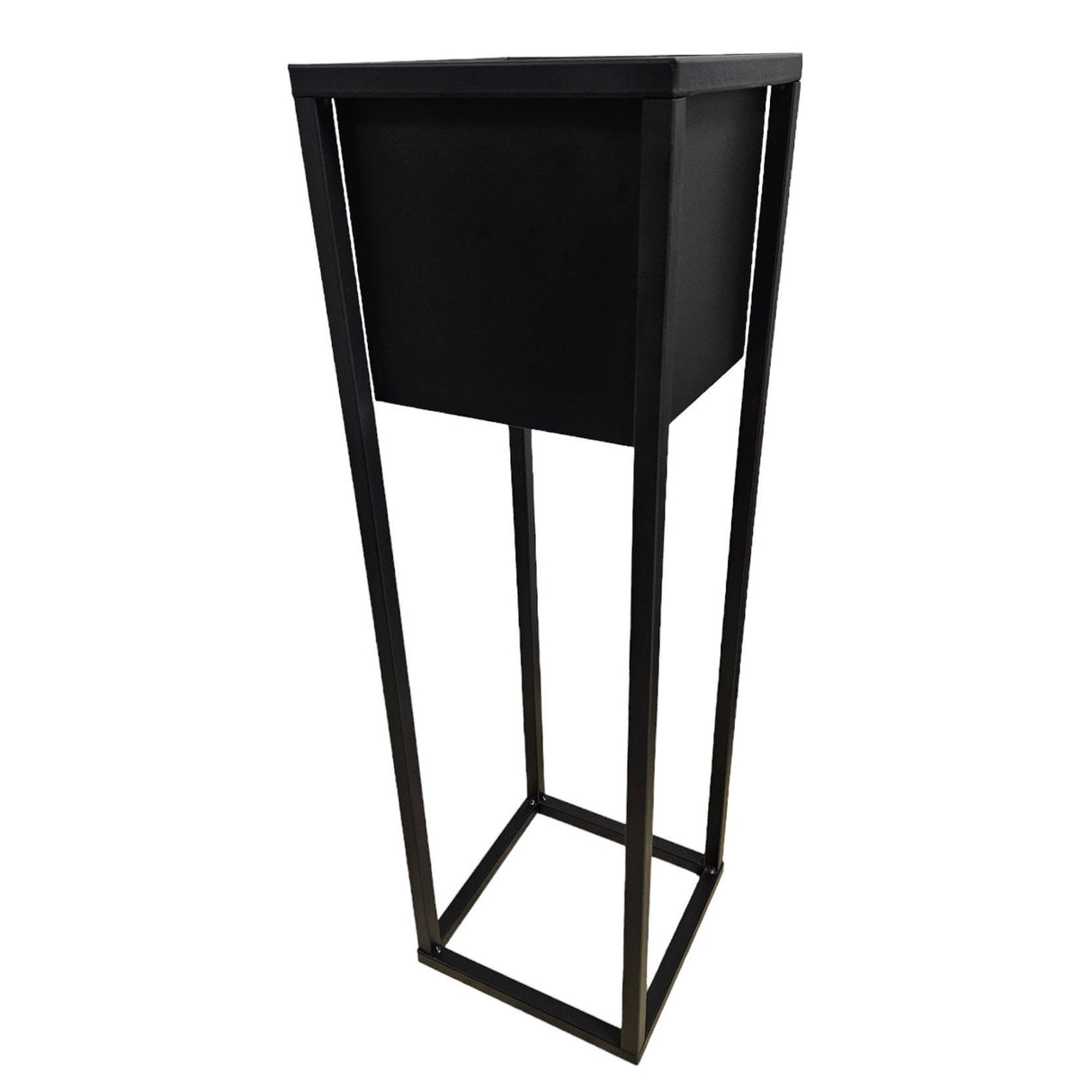 Blumentopf mit Gestell Metall schwarz Hoher Pflanzgestell Pflanztopf 70cm B-WARE
