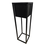 Blumentopf mit Gestell Metall schwarz Hoher Pflanzgestell Pflanztopf 70cm B-WARE