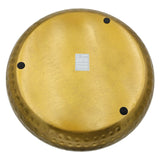 Metall Dekoschale Schale Metallschüssel rund gehämmert Hammerschlag gold 35 cm