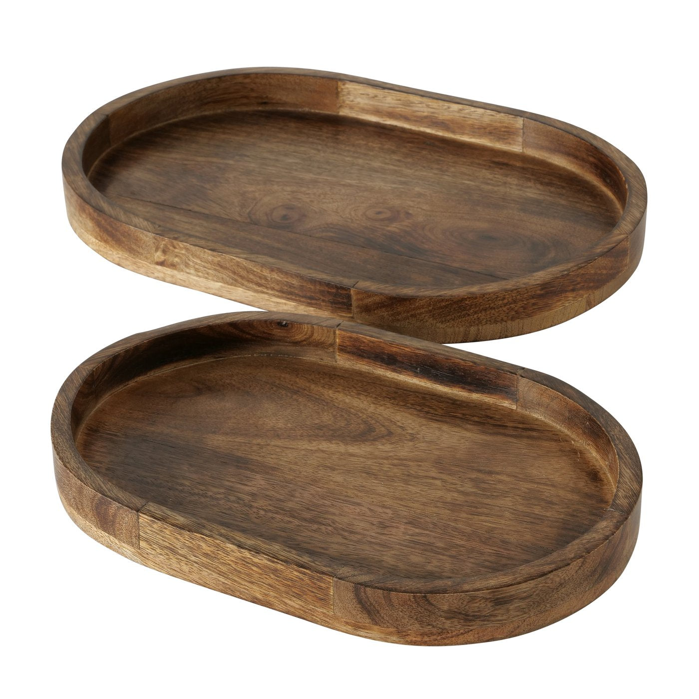 Decorative tray Denver mango wood serving tray candle bowl fruit bowl wood oval