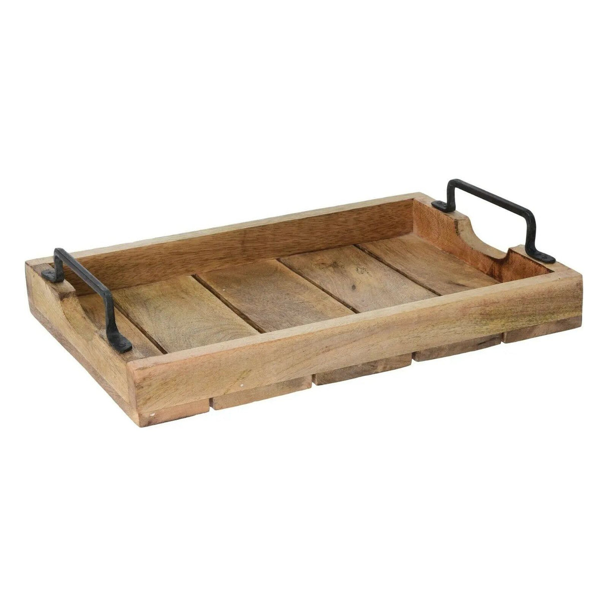 Tray decorative tray wood mango brown decoration table decoration candle tray wooden tray small: 38 x 25.5 cm
