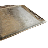 Dekoschale Dekoteller Metall Kerzentablett 20x20 cm Tablett Silber Quadratisch