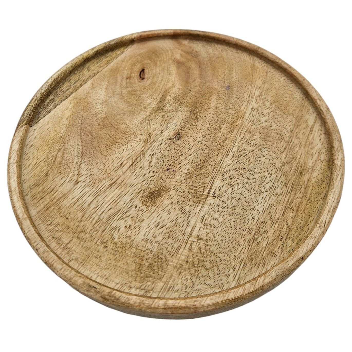 Decorative plate mango wood decorative board coaster jewelry plate tray Ø 25 cm