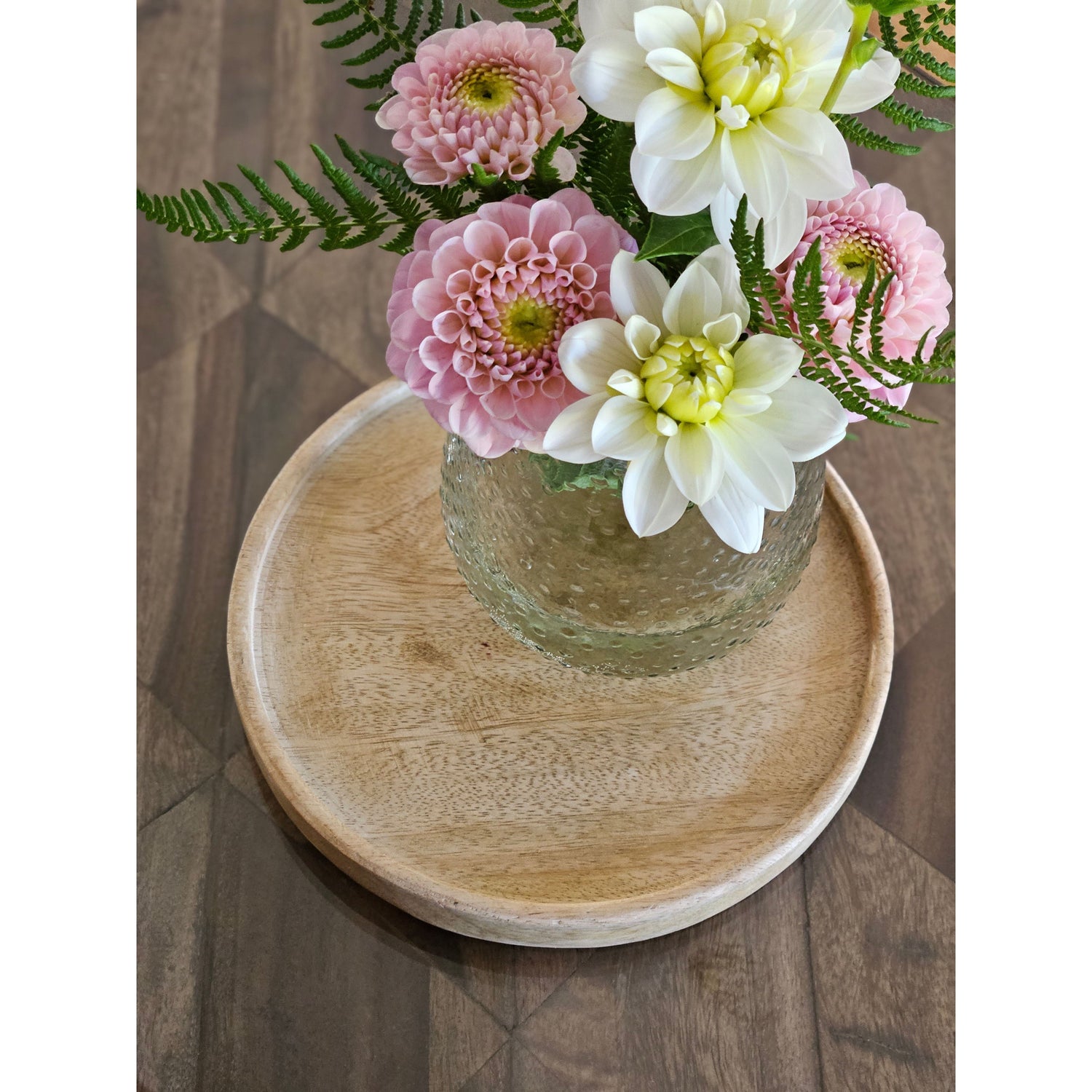 Decorative plate mango wood decorative board coaster jewelry plate tray Ø 25 cm