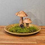 Metallteller Dekoteller rund Gold 30 cm Kerzenteller Kerzentablett Adventsteller Weihnachten