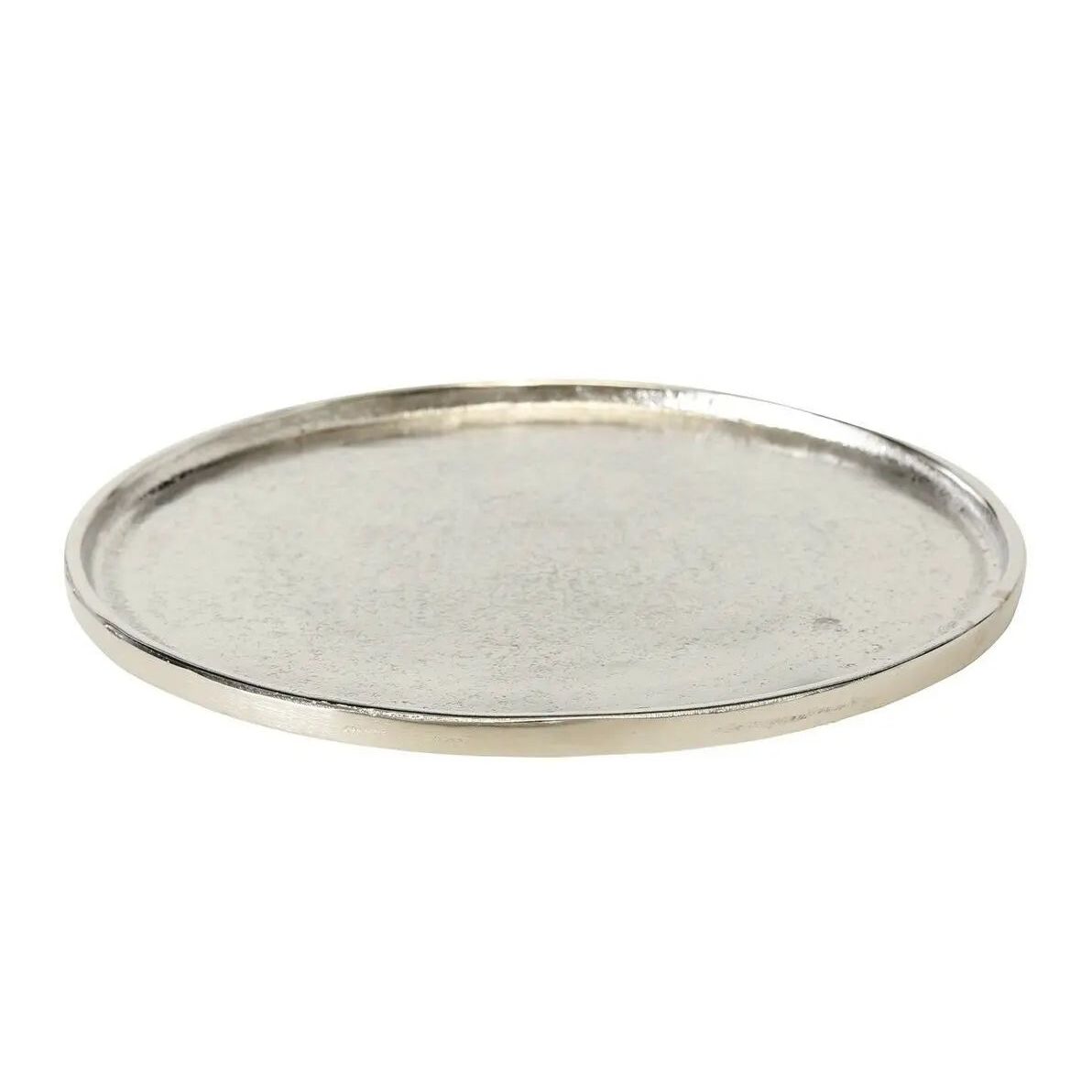 Dekoteller silber Metall Teller Schale Deko Tablett Dekoschale Ø 27 cm