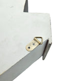 Wandgarderobe weiß Shabby Landhaus – 3 Haken, 1 Schublade, Haus & Stern Flurgarderobe