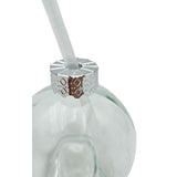 4 Trinkgläser Weihnachtskugel Trinkhalm Glas transparent Weihnachtskugel 400 ml