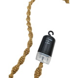 Hängelampe LED Braun Seil Macrame Hängeleuchte Timer Fernbedienung  Ø15cm Lampe