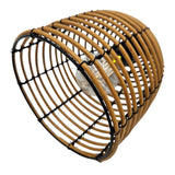Hängeleuchte LED Rattan Optik Außen Innenbereich 18x16 cm Gartenbeleuchtung