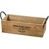 Wooden box brown decorative box shabby box fruit box wooden decoration country house with handles