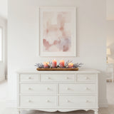 Holztablett Holzbrett Dekoschale Holzschale braun 48x22 cm Kerzentablett Dekobrett XXL