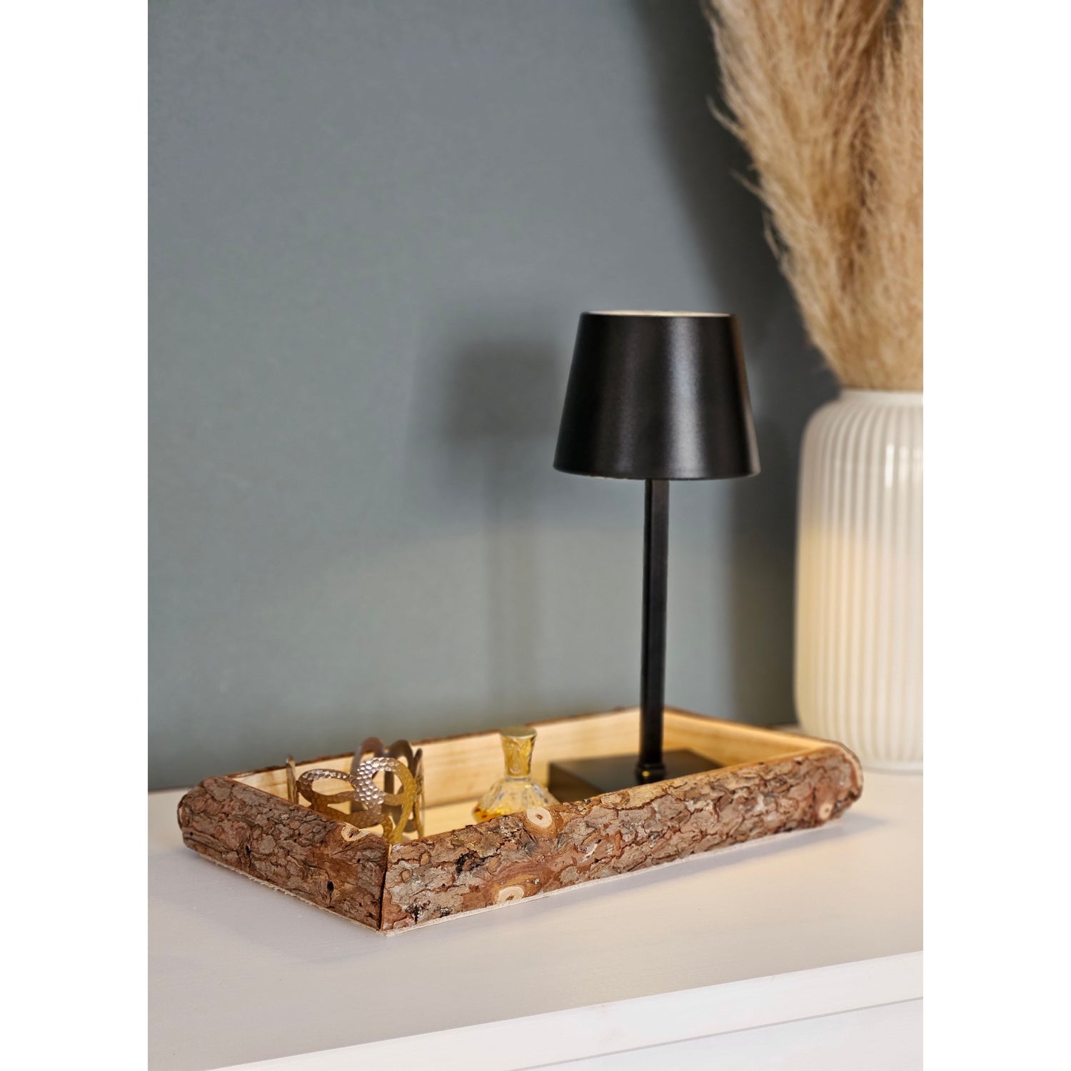 Tray wood natural tree bark decorative board wooden tray bowl serving board oblong 