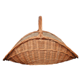 Kaminholzkorb mit Jute XXL Weidenkorb Holzkorb Holztrage 43x70 cm - Kaminholzkorb