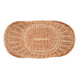 Kaminholzkorb mit Jute XXL Weidenkorb Holzkorb Holztrage 43x70 cm - Kaminholzkorb