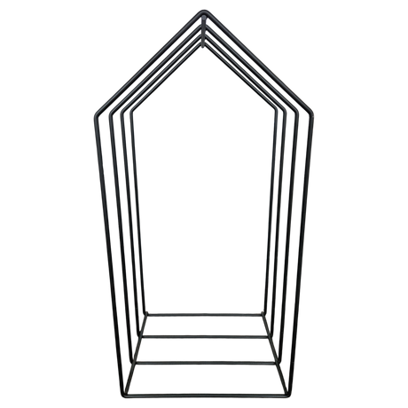 Kaminholzregal Kaminregal Holzregal schwarz Haus Massiv Metall schwarz 79x39x30 - Kaminholzregal