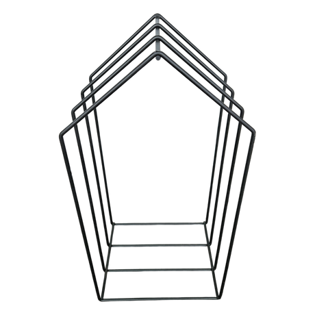 Kaminholzregal Kaminregal Holzregal schwarz Haus Massiv Metall schwarz 79x39x30 - Kaminholzregal
