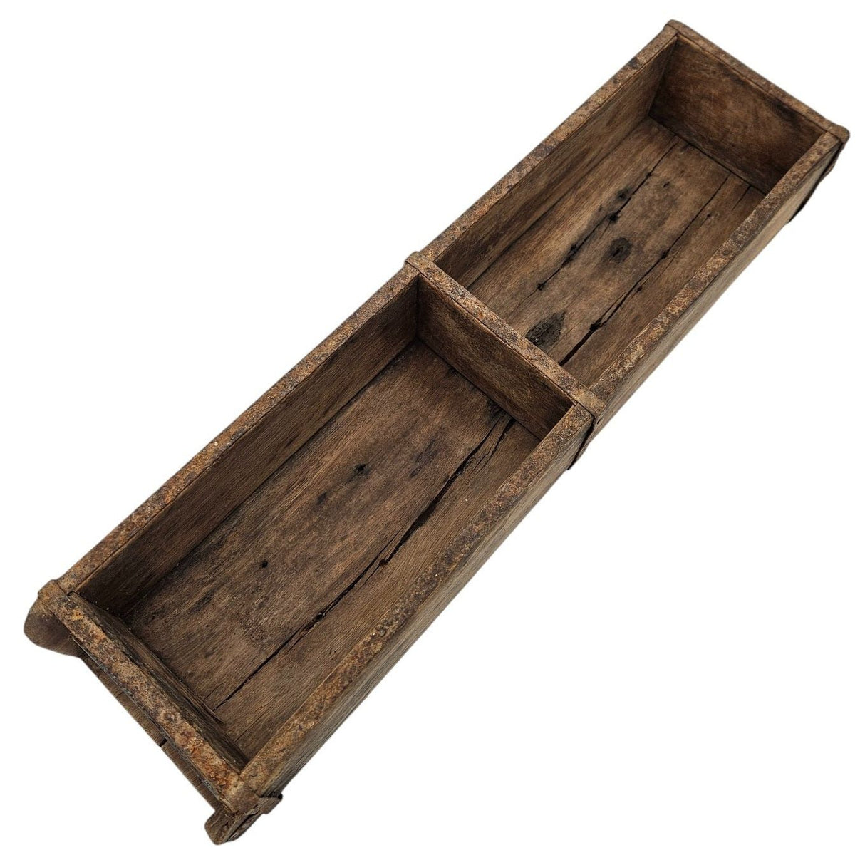 Holzkiste Ziegelform Ziegelsteinform Kiste recyceltes Holz Kasten 60 cm