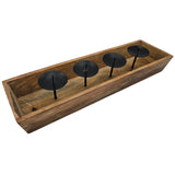 Candle holder candlestick tray wood mango wood Advent decoration for 4 candles 53 cm