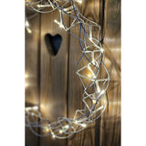 Weihnachtskranz LED Kranz Timer Batterie Lichterkranz warmweiß Leuchtkranz 30 cm