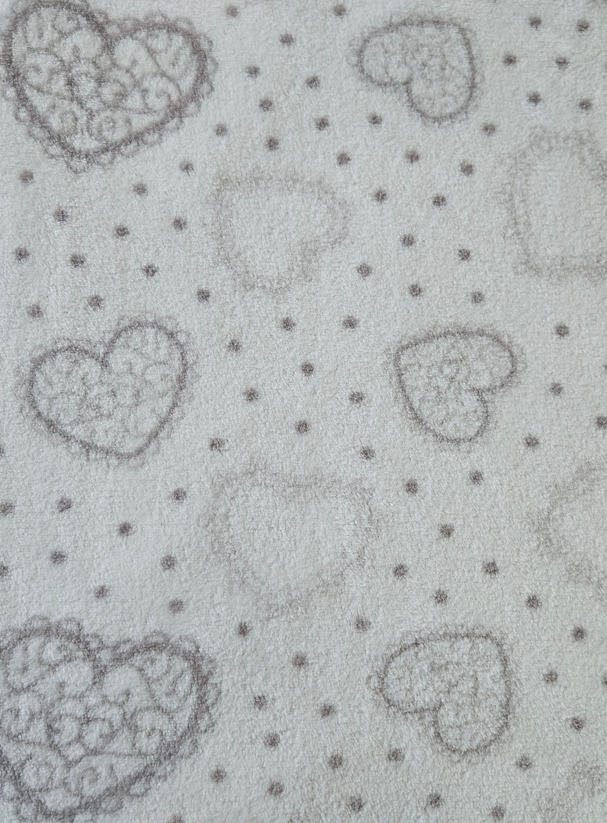 Kuscheldecke Decke Tagesdecke Herzen 150x200 cm Creme Grau Beige Rot Wohndecke