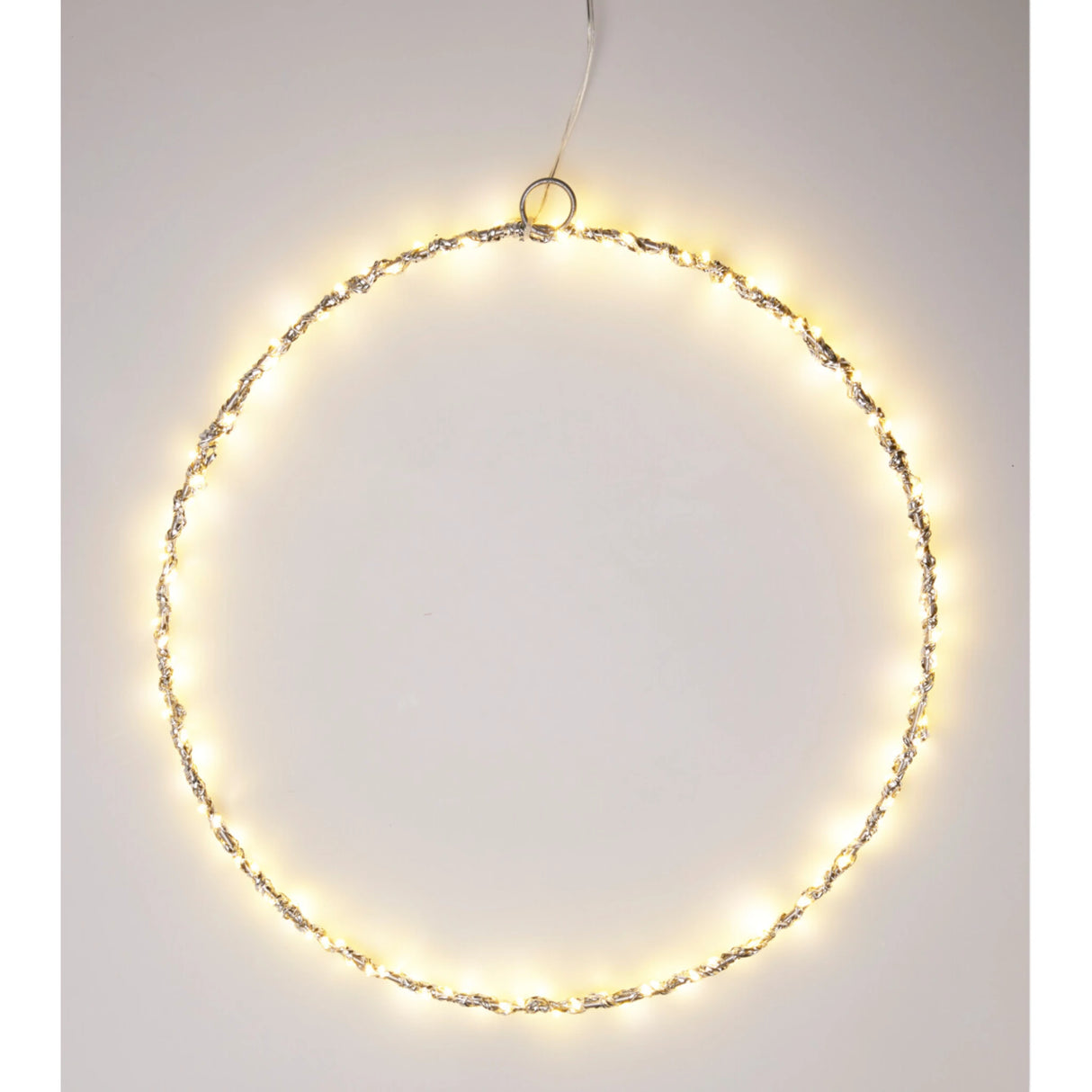 LED Beleuchtung Weihnachten Batterie Lichterkranz Kranz Timer 120 LED 30cm warmweiß