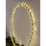 LED Beleuchtung Weihnachten Batterie Lichterkranz Kranz Timer 120 LED 30cm warmweiß