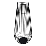 Laterne Windlicht Metalllaterne 25x50 cm Windlicht Kerzenhalter Gartenlampe schwarz