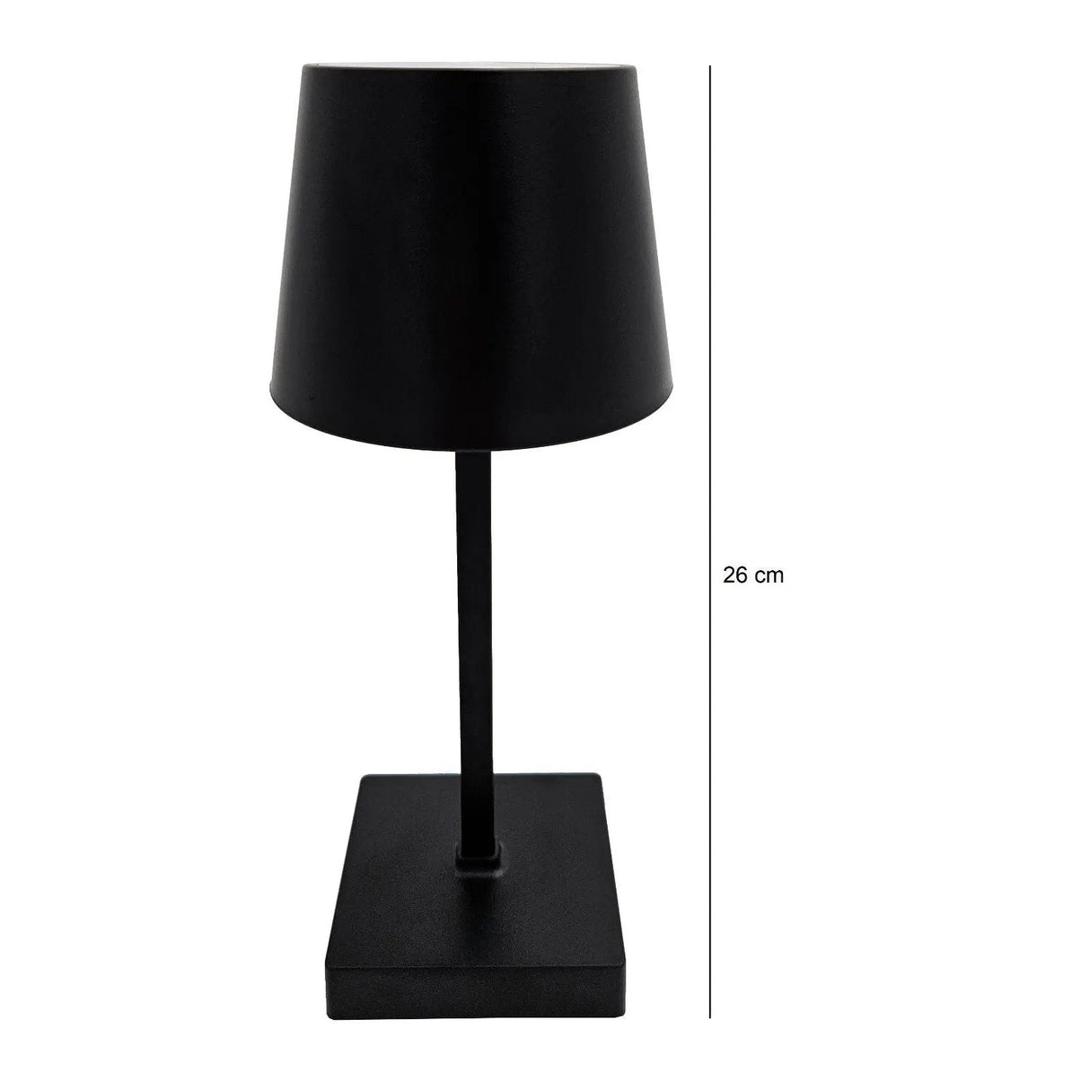 Table lamp touch dimmable LED lamp black wireless height 26 cm
