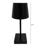 Table lamp touch dimmable LED lamp black wireless height 26 cm