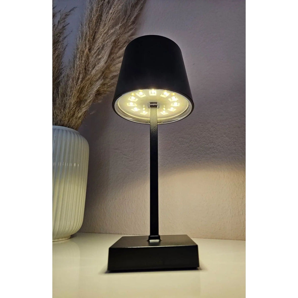 Table lamp touch dimmable LED lamp black wireless height 26 cm