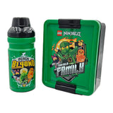 Lunch Set Lego grün Trinkflasche 390 ml Brotdose Facheinteiler Kinderbrotdose NINJAGO