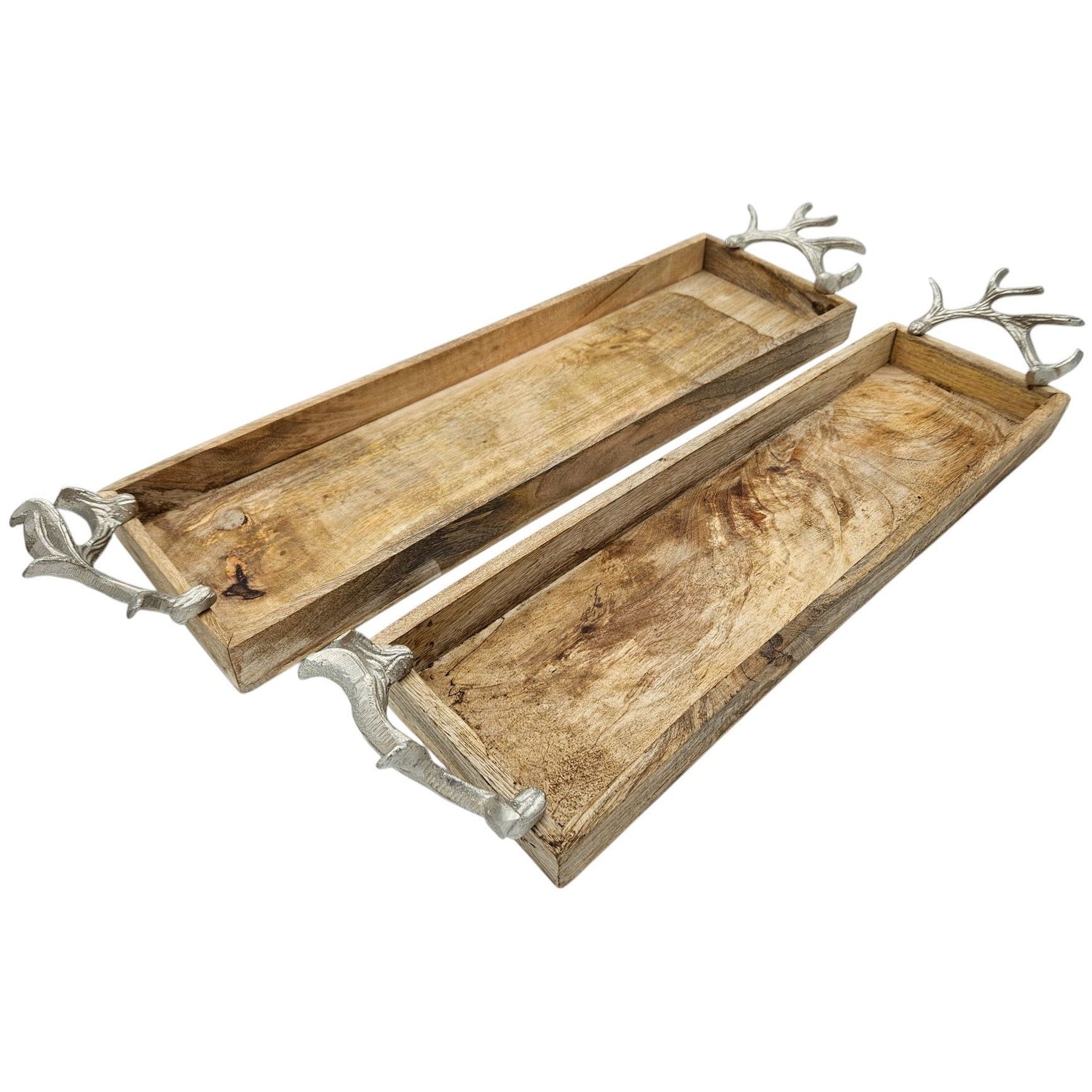 Tray mango wood long tray candle tray serving tray 68 cm wood
