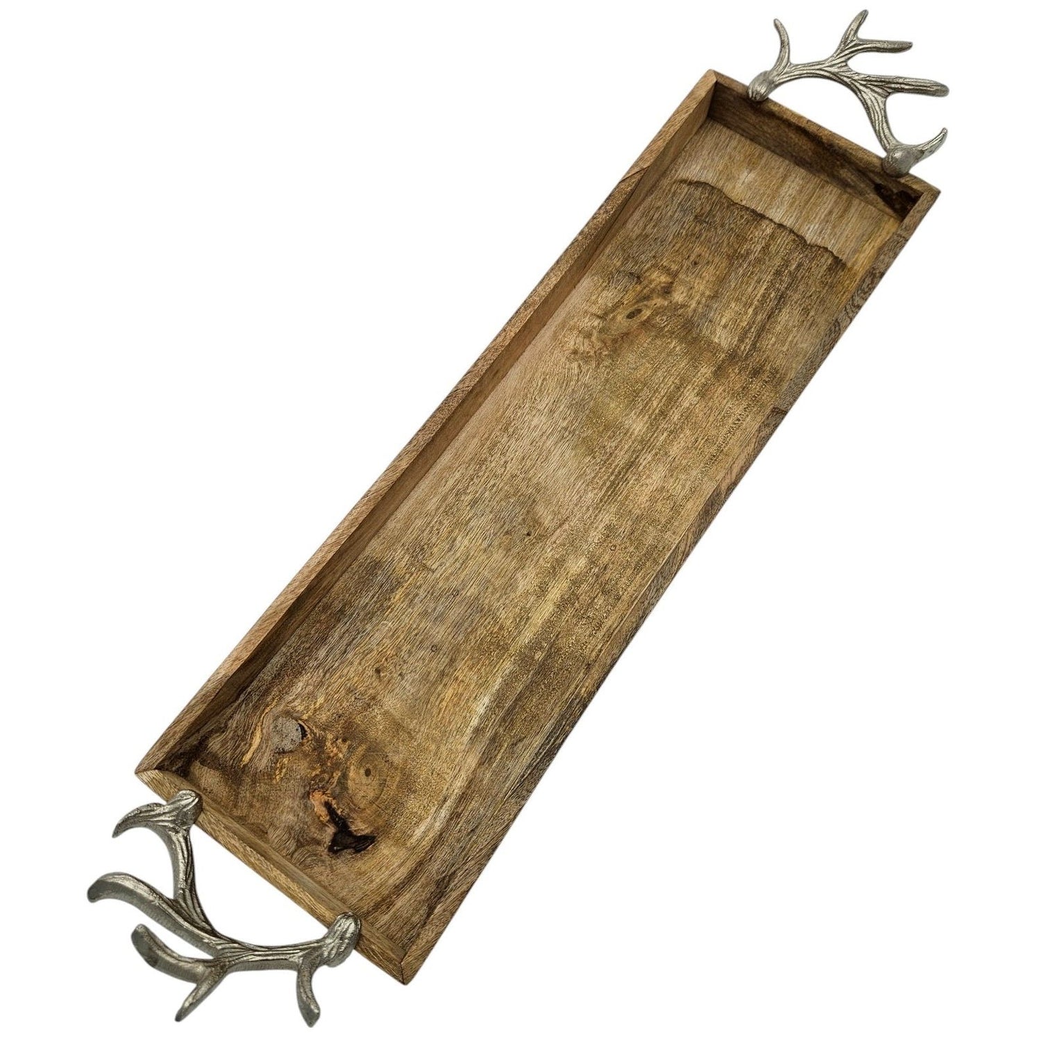 Tray mango wood long tray candle tray serving tray 68 cm wood