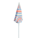 Sonnenschirm Strandschirm UV 30+ Balkonschirm grün blau Kreise Streifen