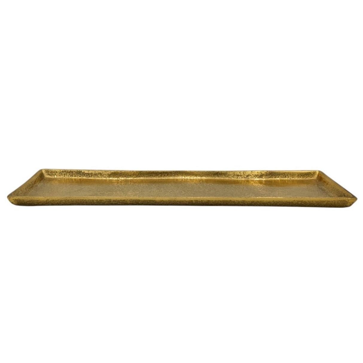 Tablett Deko Metall 44x13 cm gold Kerzentablett Dekotablett Dekoschale rechteckig