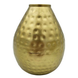 Vase gold metal decorative vase flower vase modern hammered B-WARE