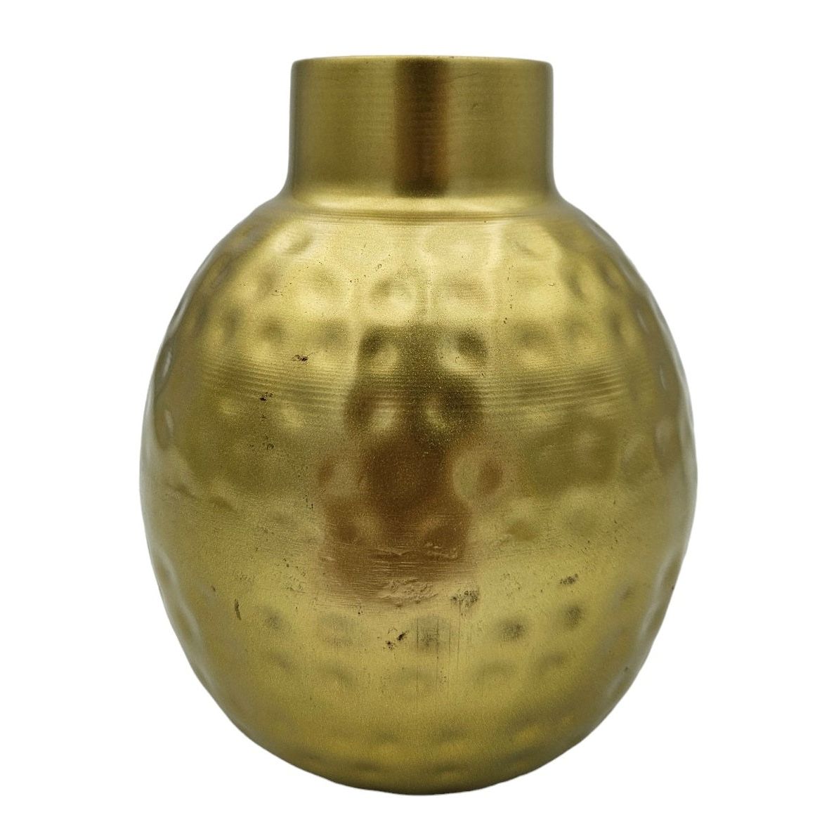 Vase gold metal decorative vase flower vase modern hammered B-WARE