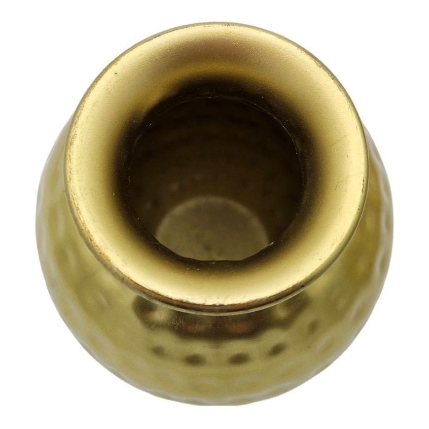 Vase gold metal decorative vase flower vase modern hammered B-WARE