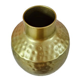 Vase gold metal decorative vase flower vase modern hammered B-WARE