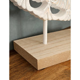 Ornament with base stand wooden picture shabby vintage flower pattern round Ø 23cm 