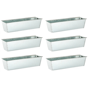 Pflanzkästen für Palette Paletten Pflanzkasten Palettenbeet Blumenkasten Kästen Zink 6 Stück - Pflanzkästen für Paletten