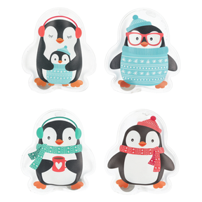 Handwärmer Taschenwärmer Pinguin Taschenheizung Wärmekissen Wärmer 4er SET - Pinguin Taschenwärmer