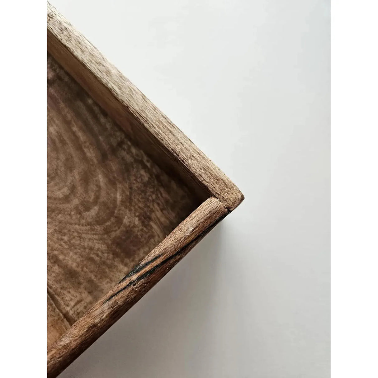 Serving tray decorative tray mango wood brown natural solid handle bowl square wood