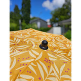 Sonnenschirm Strandschirm Schirm UV Schutz mit Tasche Fransen Gelb Ø 170 cm