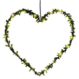 Herz Stern Fenster LED Silhouette Warmweiß Weihnachtsbeleuchtung 30cm Deko grün