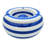Sturmaschenbecher Mykonos M / XXL 23 cm Maritim blau weiß Aschenbecher gestreift