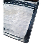 Tray silver metal hammered decoration modern metal tray 45x15 cm B-WARE