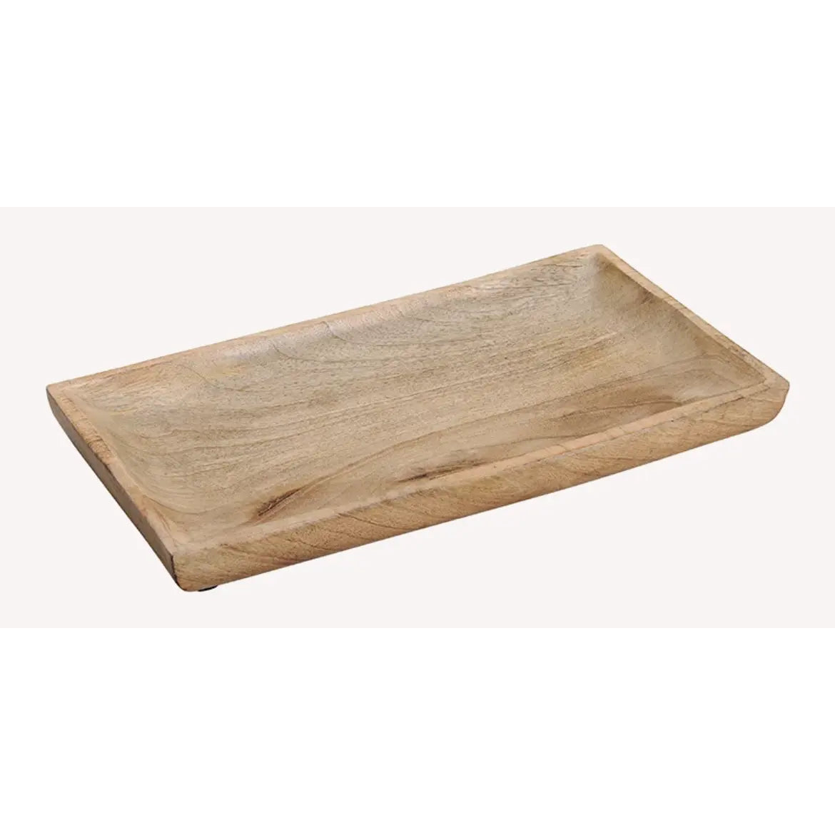 Tray wooden tray solid mango wood decorative bowl bowl mango wood large tray, 38 x 20 cm